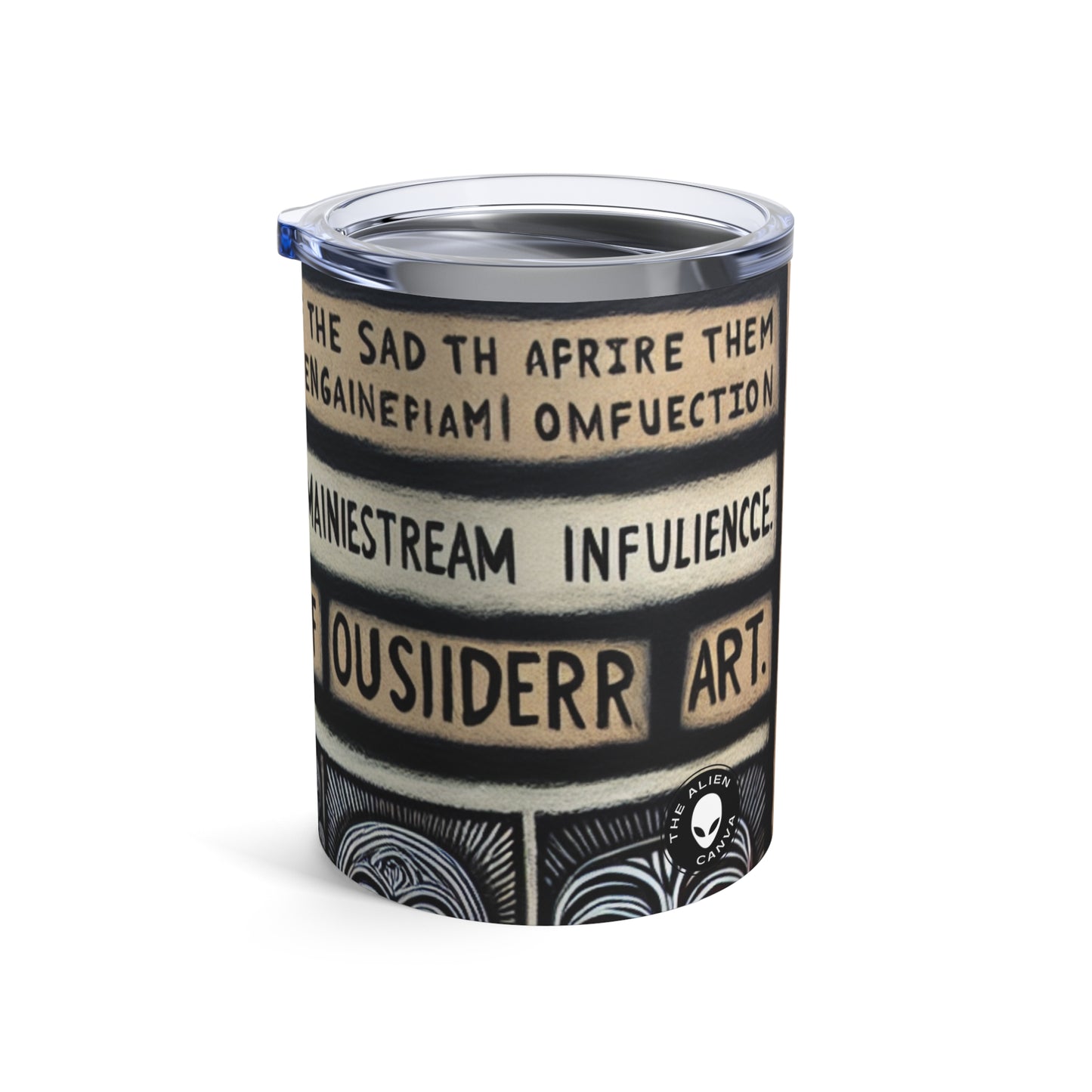 "Intersecting Realities: An Outsider Art Interpretation" - The Alien Tumbler 10oz Outsider Art