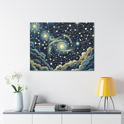 "Dotting the Heavens" - The Alien Canva Pointillism Style