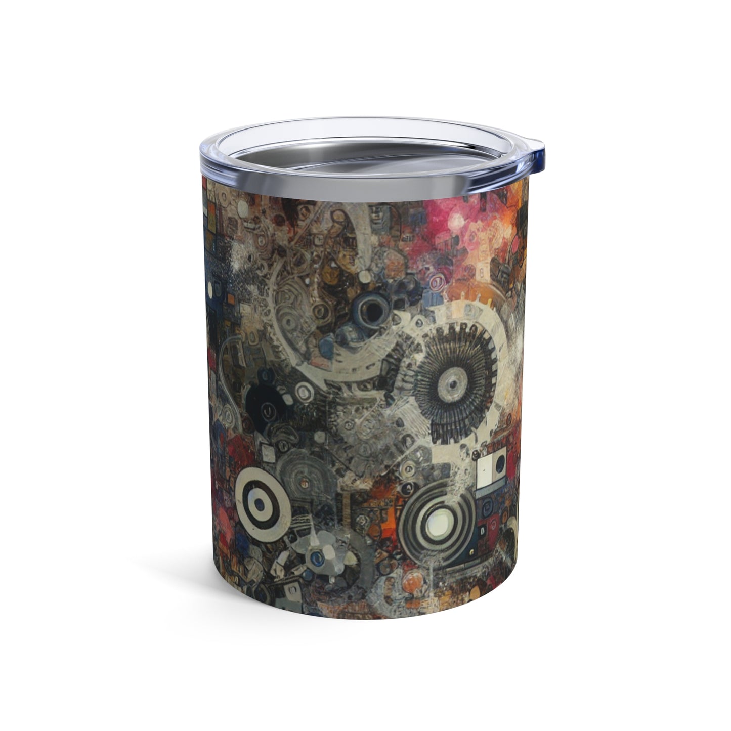 "Chaos Collage: A Neo-Dada Exploration" - The Alien Tumbler 10oz Neo-Dada