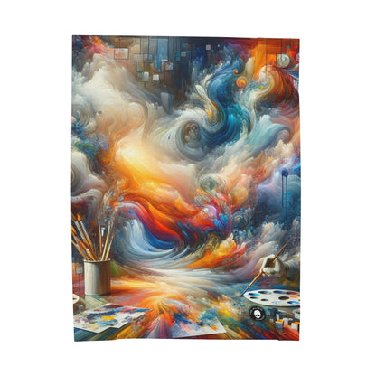 "Mystical Forest: A Whimsical Wonderland" - The Alien Velveteen Plush Blanket Digital Painting