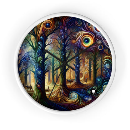 "Enchanted Rainbow Woods" - The Alien Wall Clock