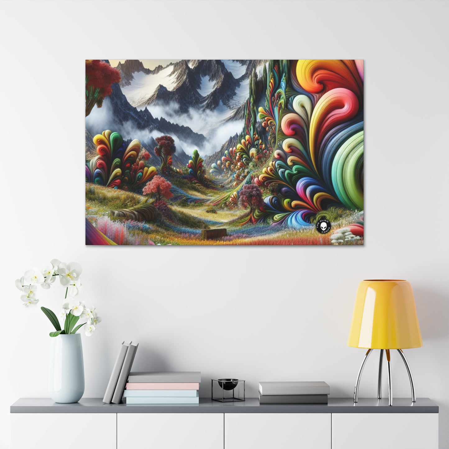 "Candy Mountains and Whimsical Valleys" - The Alien Canva