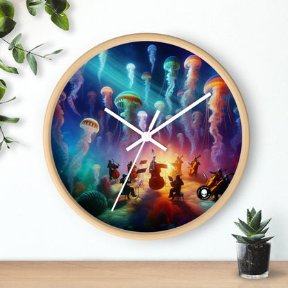 "Jellyfish Serenade: An Underwater Symphony" - The Alien Wall Clock