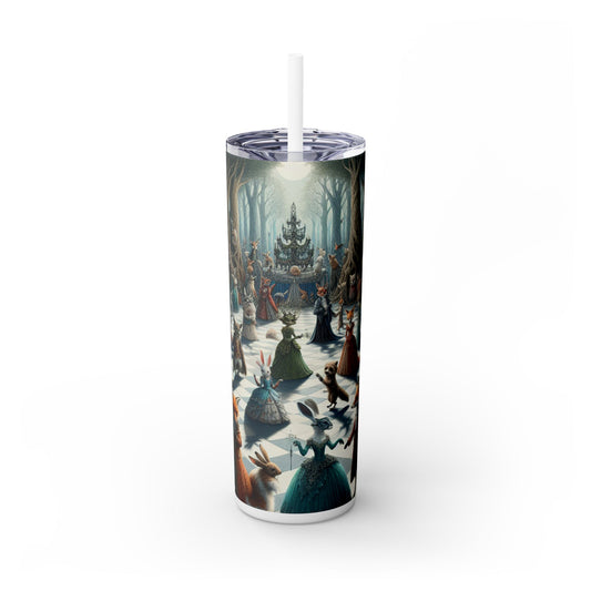 "Fanciful Creatures: Enchanted Masquerade" - The Alien Maars® Skinny Tumbler with Straw 20oz