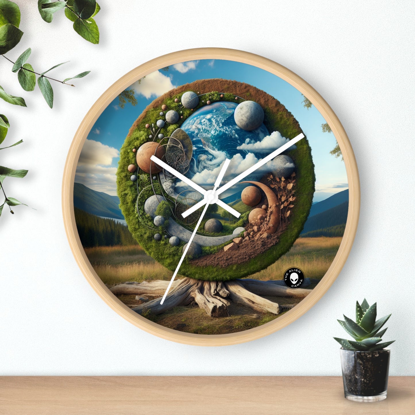 "Sahara Sands: Aerial Earth Art Installation" - The Alien Wall Clock Earth Art