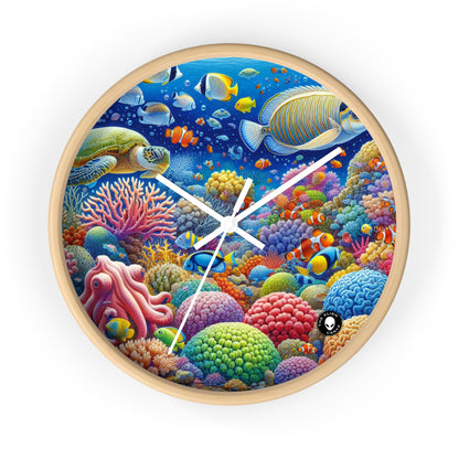 "Paraíso tropical: país de las maravillas submarinas" - El reloj de pared alienígena