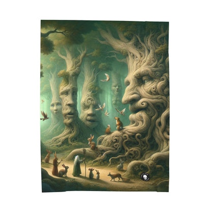 "Enchanted Whispering Forest" - The Alien Velveteen Plush Blanket