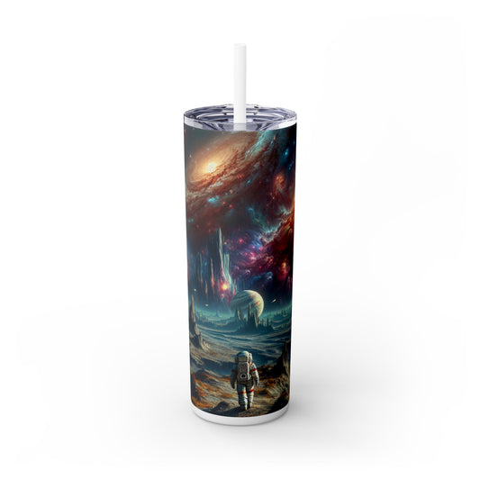 "Exploring the Celestial Realm" - The Alien Maars® Skinny Tumbler with Straw 20oz