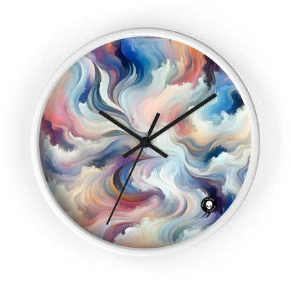 "Harmonie dans la nature : une abstraction lyrique" - L'horloge murale extraterrestre Abstraction lyrique