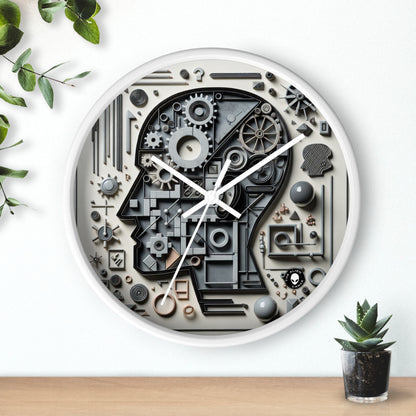 "Capas temporales: el viaje de la vida a través de imágenes abstractas" - El arte conceptual del reloj de pared alienígena