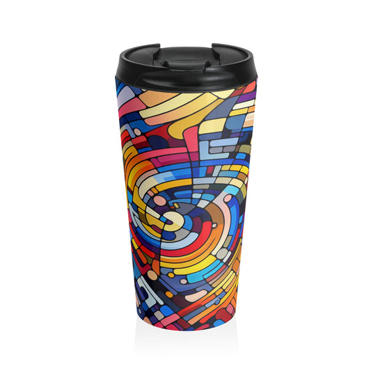 "Endless Possibilities" - The Alien Stainless Steel Travel Mug Abstract Art Style
