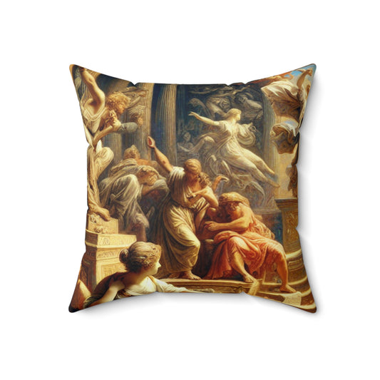 "Modern Renaissance: Leaders of Today"- The Alien Spun Polyester Square Pillow Neoclassicism
