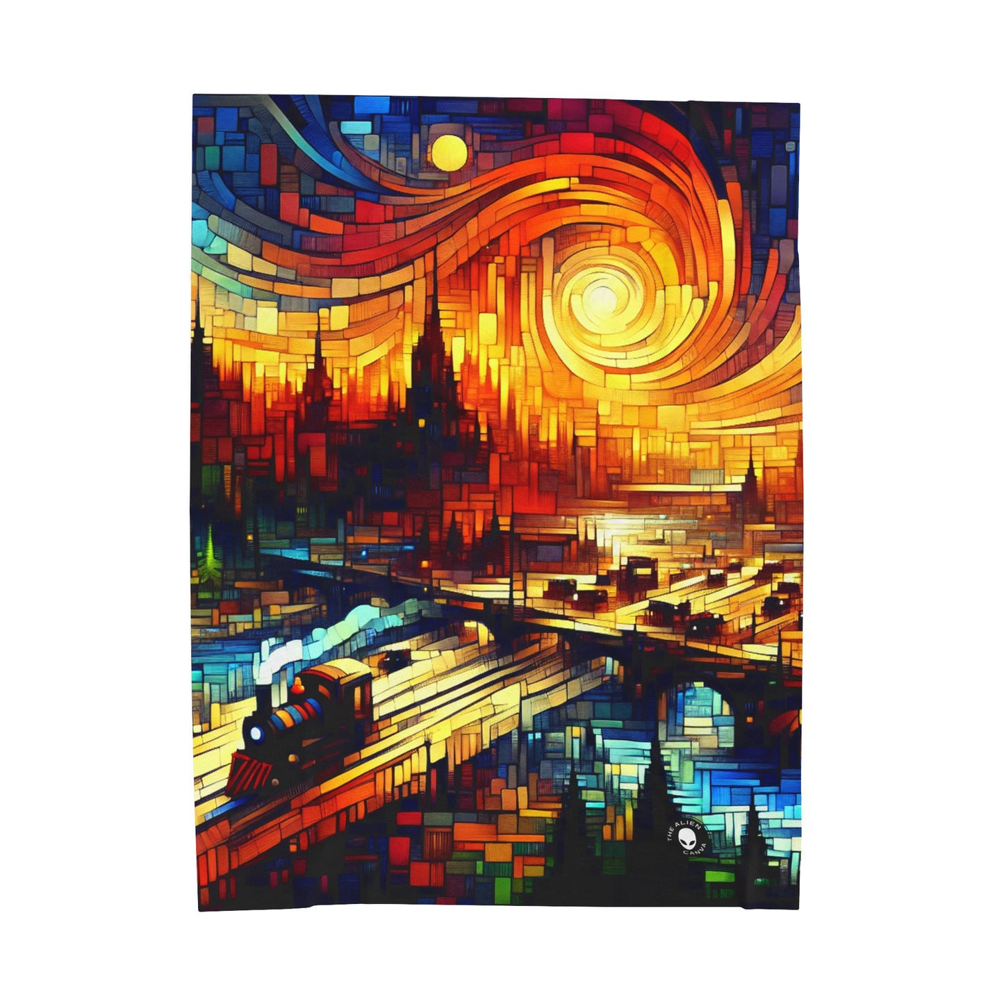 "A World Beyond: An Epic Fantasy Game Landscape" - The Alien Velveteen Plush Blanket Video Game Art