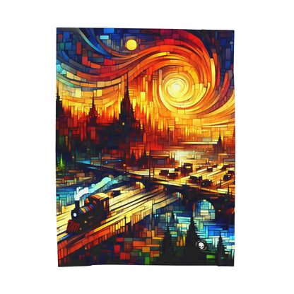 "A World Beyond: An Epic Fantasy Game Landscape" - The Alien Velveteen Plush Blanket Video Game Art