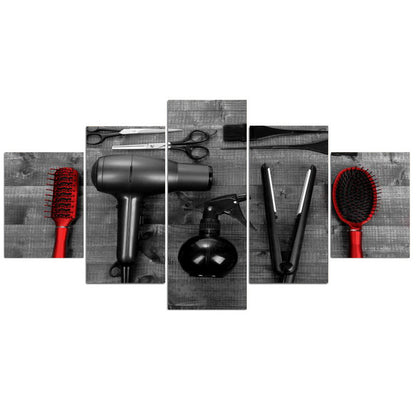 Hairdressing Tools Canvas Painting Assortment Wall Decoration Poster