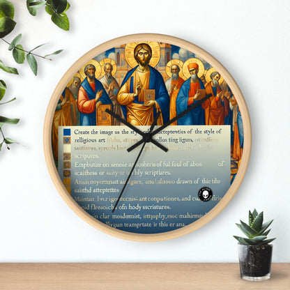 "Forged in Faith: The Journey from Despair to Hope" - The Alien Wall Clock Religious Art