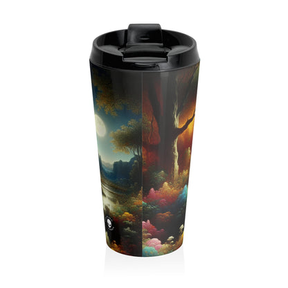 "Light and Dark in the Moonlight" - The Alien Stainless Steel Travel Mug Post-Impressionism