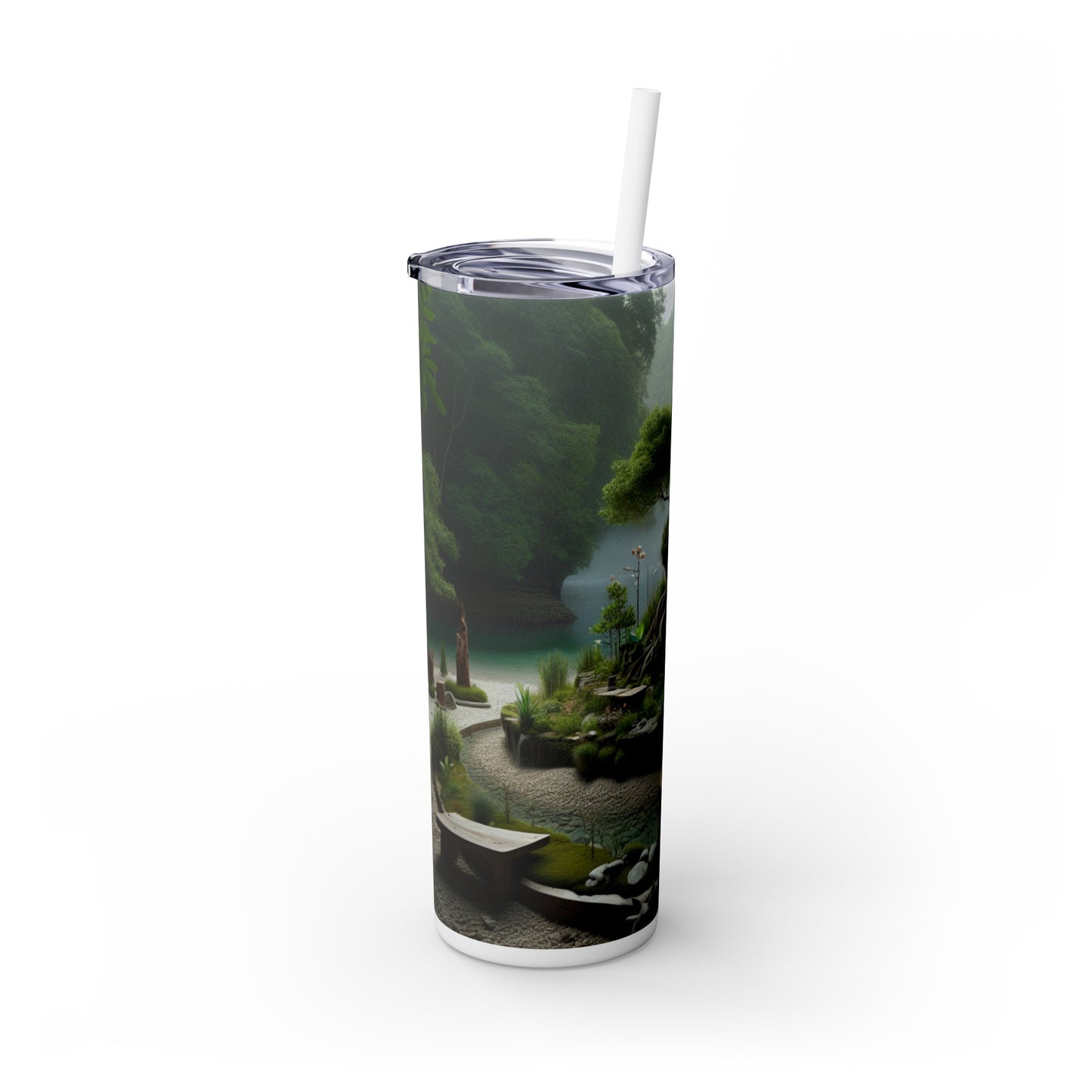 "Renewal Recycled: An Interactive Environmental Sculpture" - The Alien Maars® Skinny Tumbler with Straw 20oz Environmental Sculpture