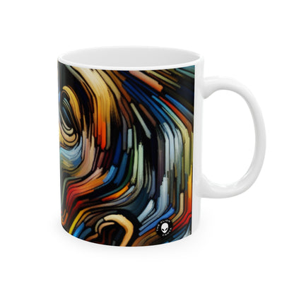 Titre : "Eaux tempétueuses" - La tasse en céramique Alien 11oz Expressionnisme