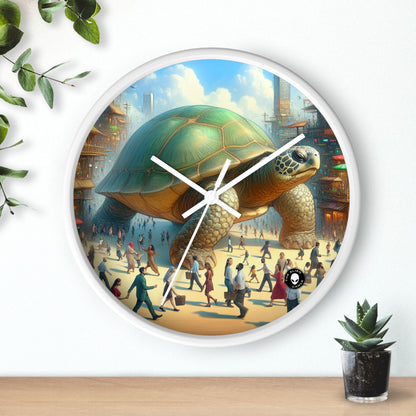 "Marvelous Turtle in the City" - The Alien Wall Clock