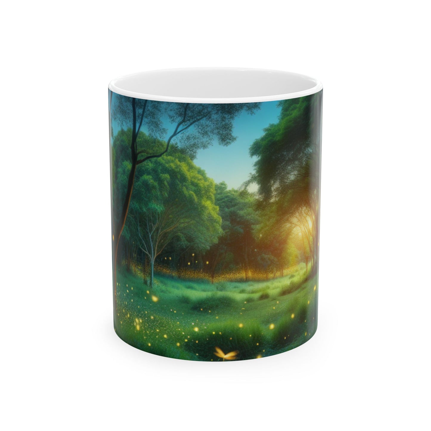 "Firefly Dusk" - Taza de cerámica alienígena de 11 oz