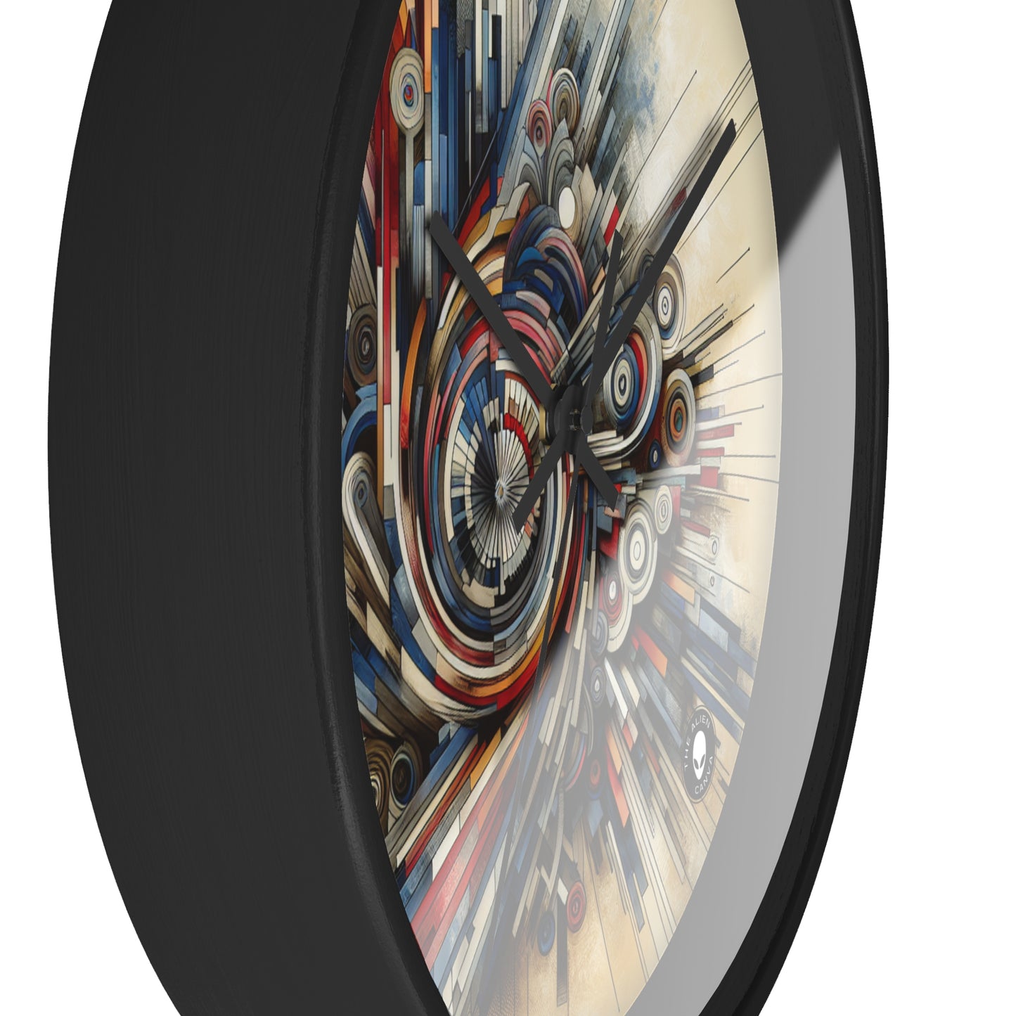 "Fragmented Realms: A Surreal Exploration in Color and Form" - The Alien Wall Clock Avant-garde Art