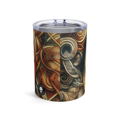 "Hilos metamórficos: exploración de la transformación a través del arte del nudo celta" - The Alien Tumbler 10oz Celtic Art