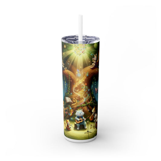 "Enchanted Forest Jam" - The Alien Maars® Skinny Tumbler with Straw 20oz