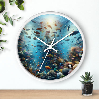 "Glimmering Reef: A Colorful Underwater Wonderland" - The Alien Wall Clock