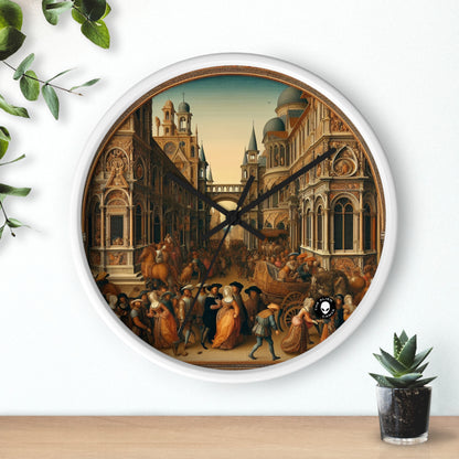 "Unidad en la opulencia: un banquete renacentista de naciones" - The Alien Wall Clock Renaissance