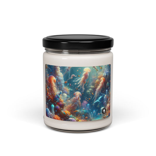 "Enchanted Aquatic Wonderland" - Bougie parfumée au soja Alien 9oz