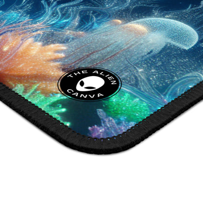 "Neon Dreams: The Underwater Wonderland" - The Alien Gaming Mouse Pad