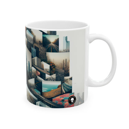 "Enchanted Forest: A Fantasy Montage" - The Alien Ceramic Mug 11oz Photomontage