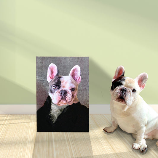 Imagen de retrato de lienzo de mascota personalizada