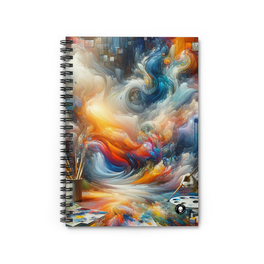 « Forêt mystique : un pays des merveilles fantaisiste » - The Alien Spiral Notebook (Ruled Line) Peinture numérique