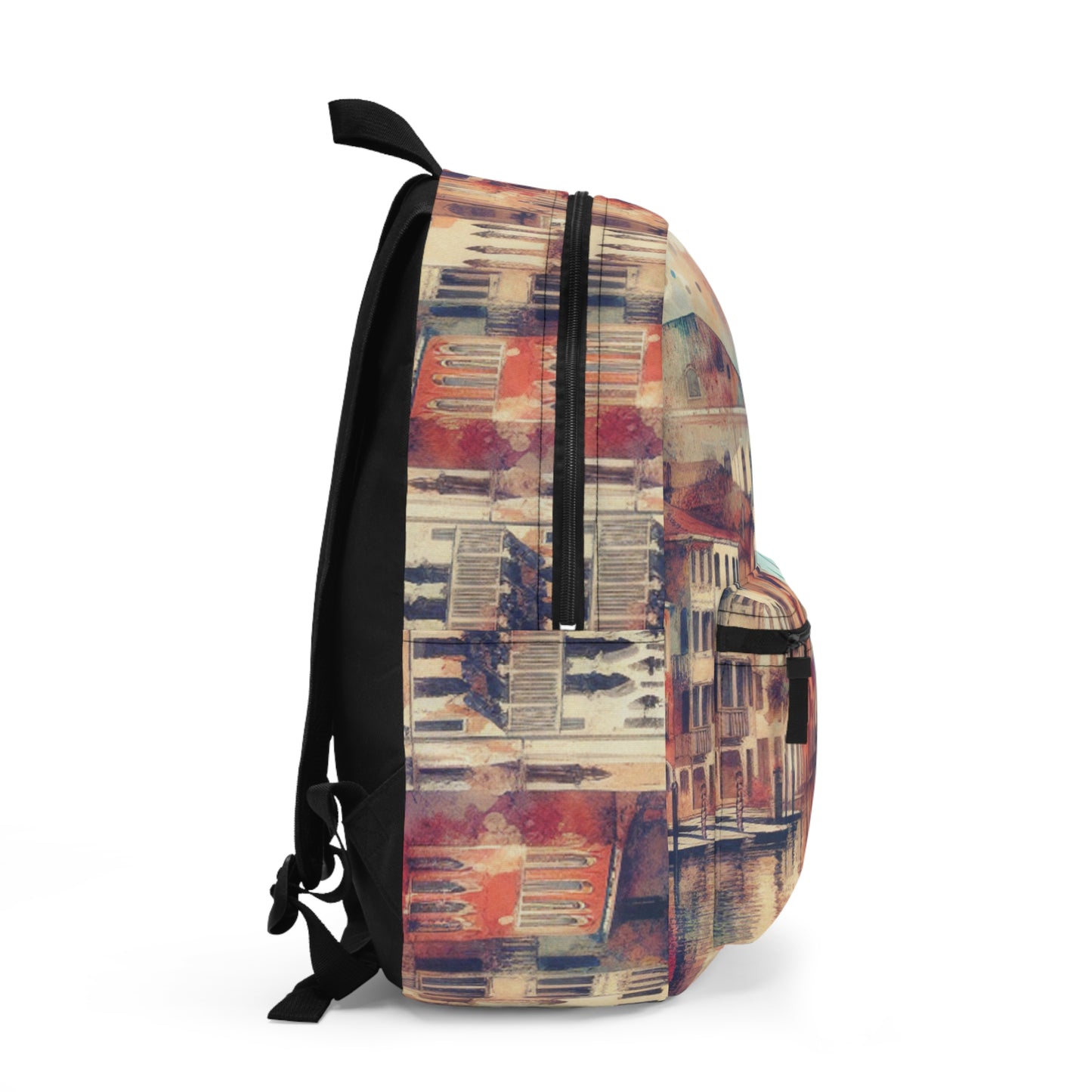 Tranquil Coast: A Serene Watercolor Sunset Painting - The Alien Backpack Watercolor Painting