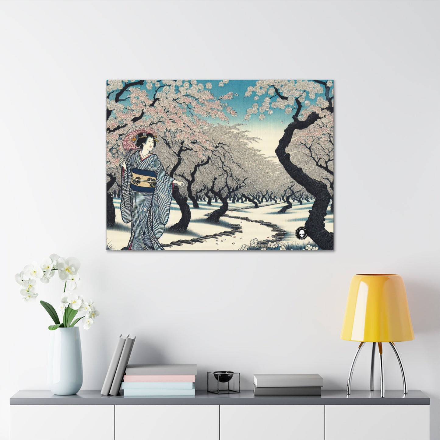 "Blossoming Sky" - The Alien Canva Ukiyo-e (impression japonaise sur bois)