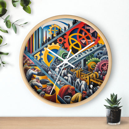 "Constructivismo industrial: engranajes y trabajo" - El constructivismo alienígena del reloj de pared