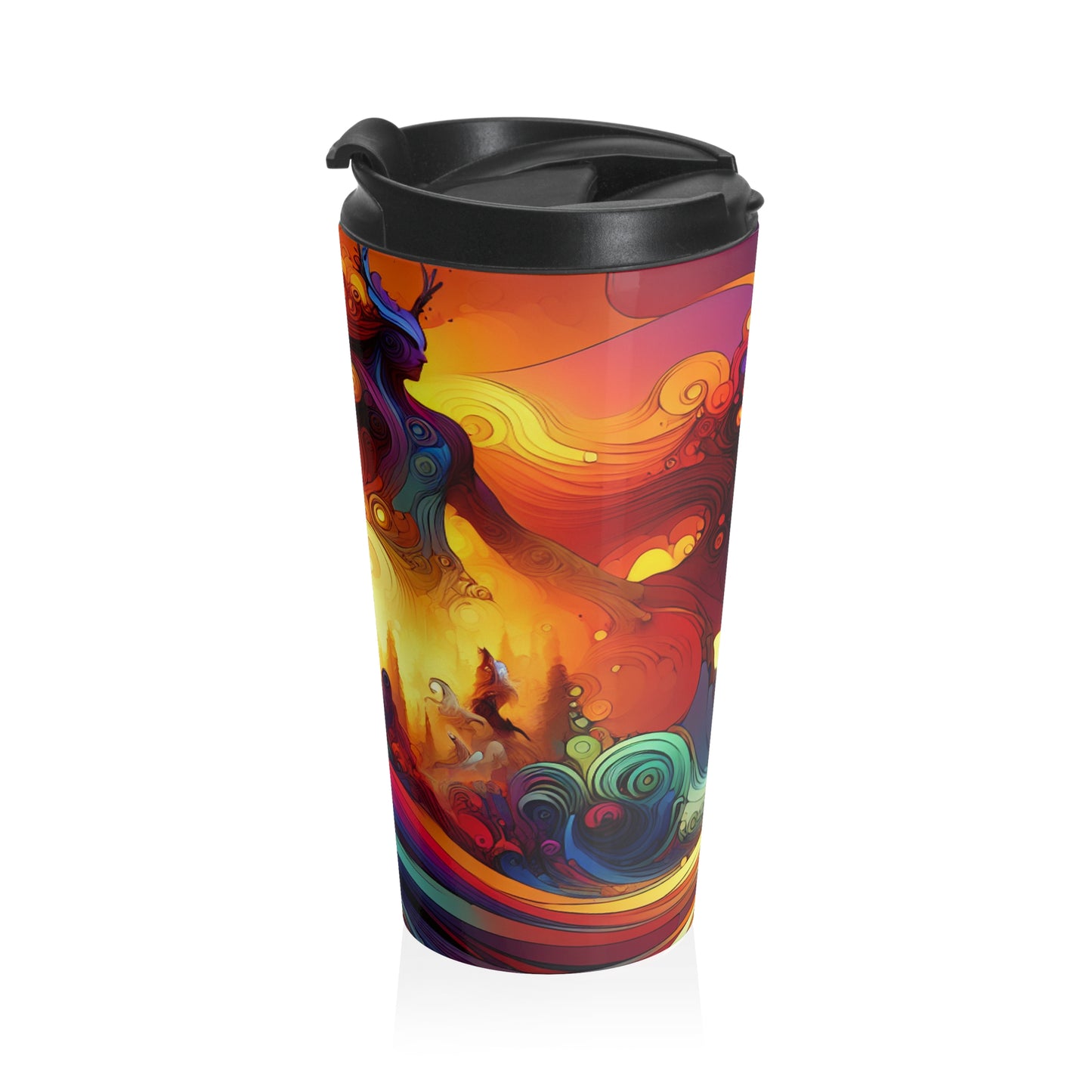 "Crossovers Clash: The Ultimate Battle of Dimensions" - The Alien Stainless Steel Travel Mug Video Game Art