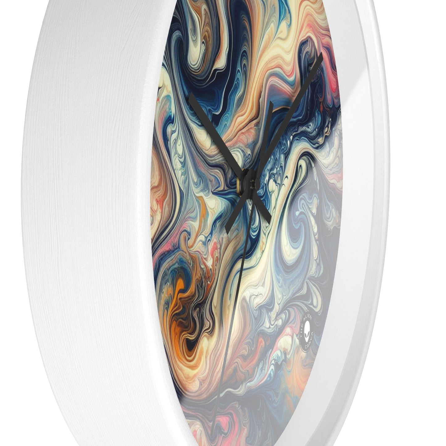 Forêt tropicale luxuriante : Coulée acrylique inspirée de la beauté tropicale - L'horloge murale Alien