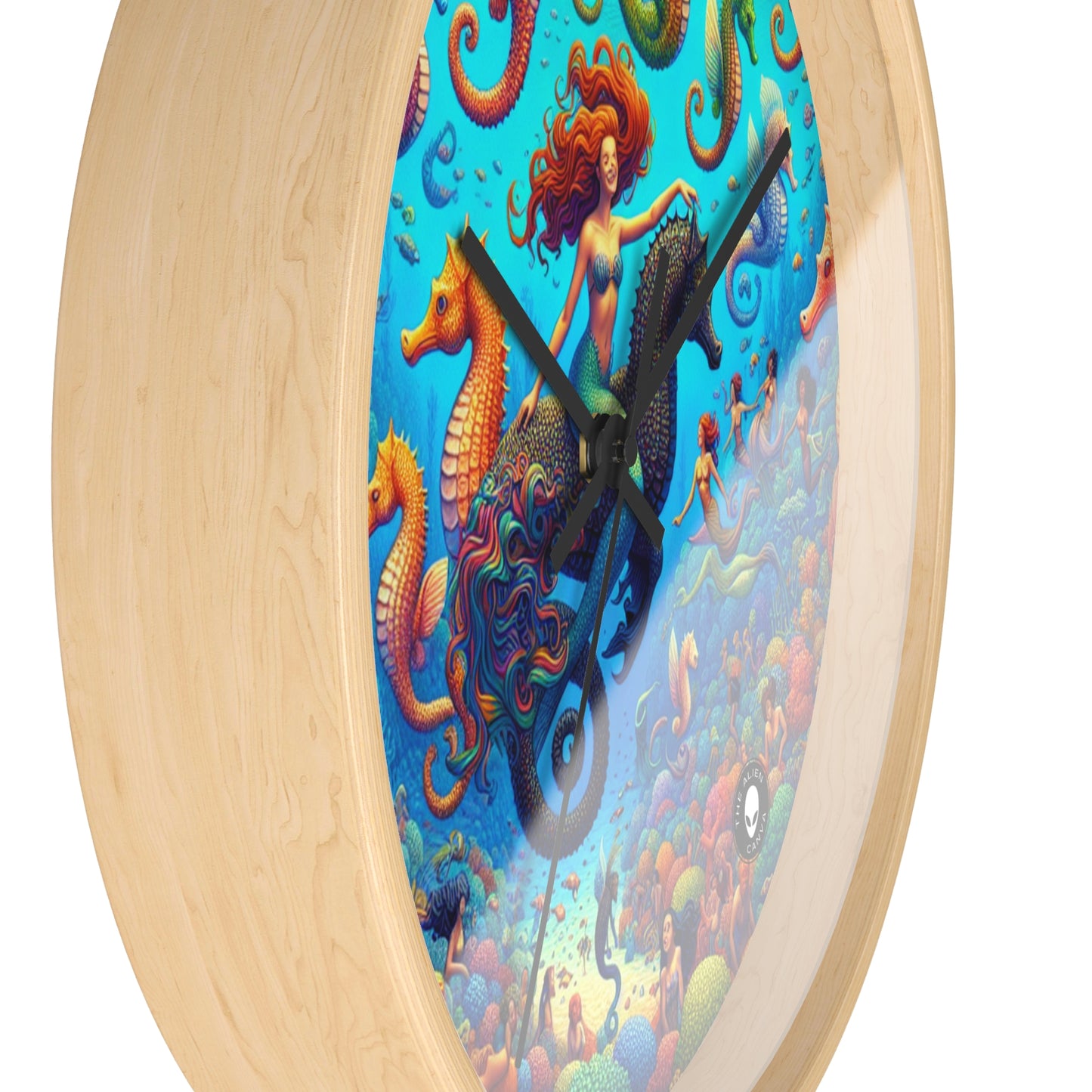 "Seahorse Serenade: A Magical Underwater Journey" - The Alien Wall Clock