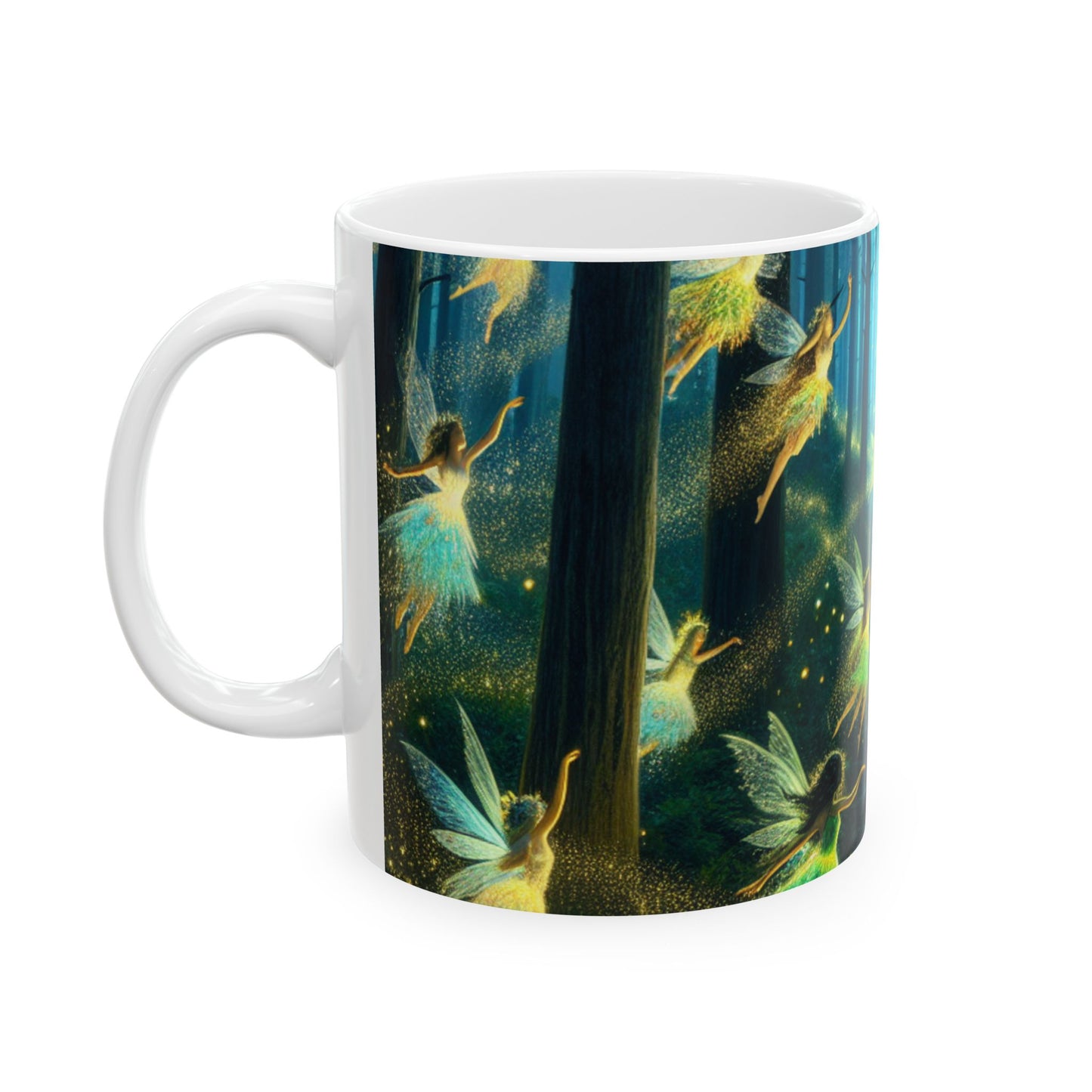 Taza de cerámica de 11 oz de Enchanted Night: Firefly Dance - The Alien