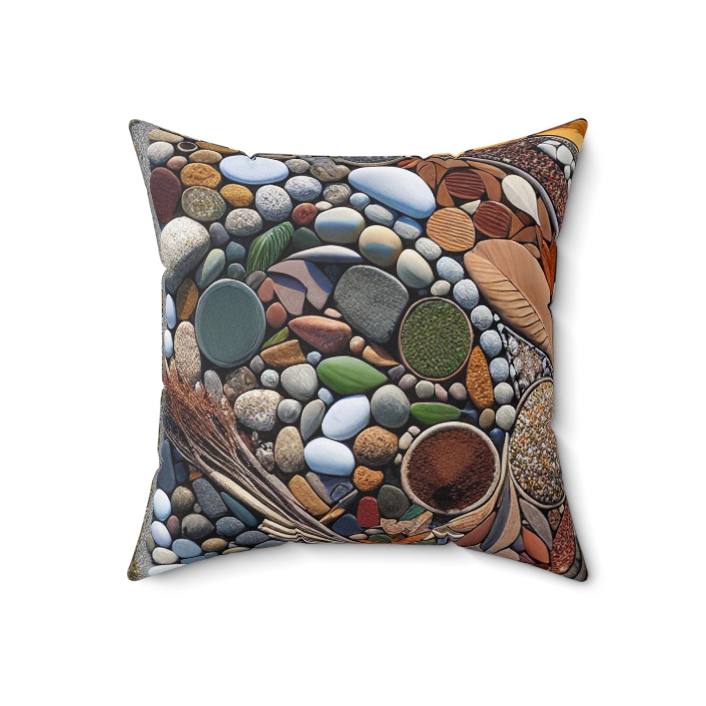 "Nature's Urban Canvas" - The Alien Spun Polyester Square Pillow Land Art