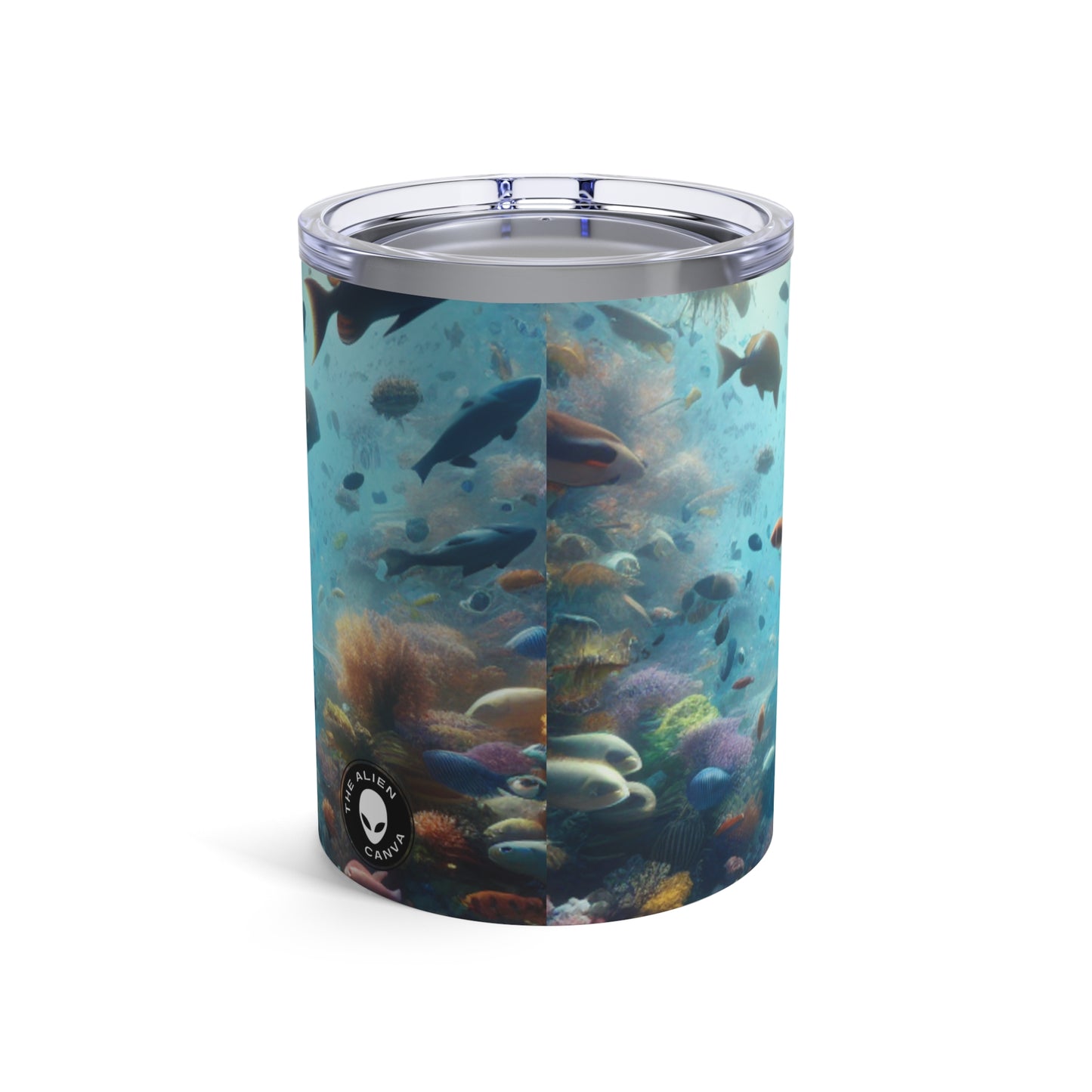 "Glimmering Reef: A Colorful Underwater Wonderland" - The Alien Tumbler 10oz