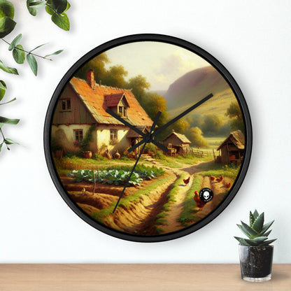 "Bustling Market: A Colorful Post-Impressionist Scene" - The Alien Wall Clock Post-Impressionism