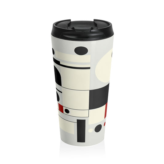 "Dynamic Balance: A Suprematist Exploration" - The Alien Stainless Steel Travel Mug Suprematism