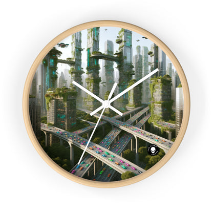 "Futuristic Utopia: Nature and Technology in Harmony" - The Alien Wall Clock