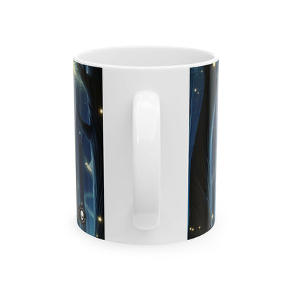 « Forêt enchantée au clair de lune » – Tasse en céramique Alien 11 oz