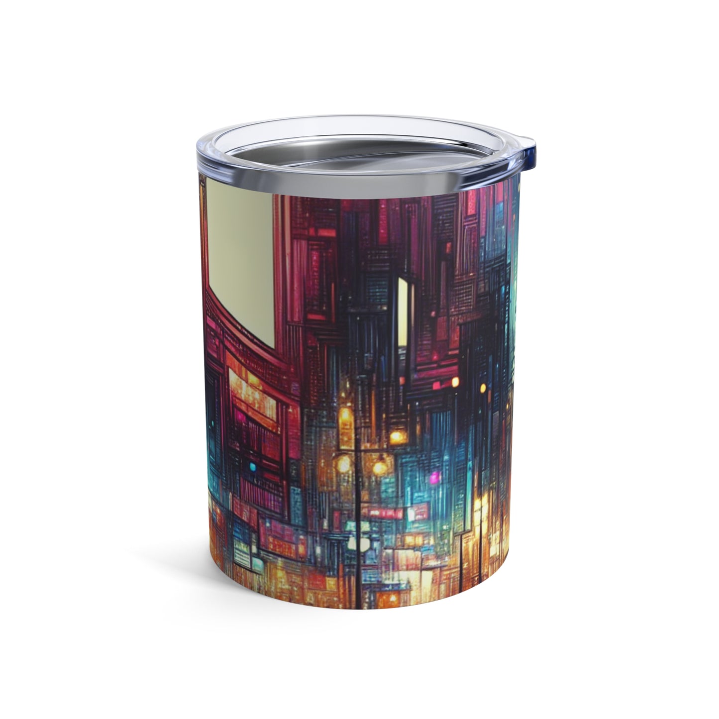 "Paisaje urbano al descubierto: una noche de neón" - Vaso Alien de 10 oz