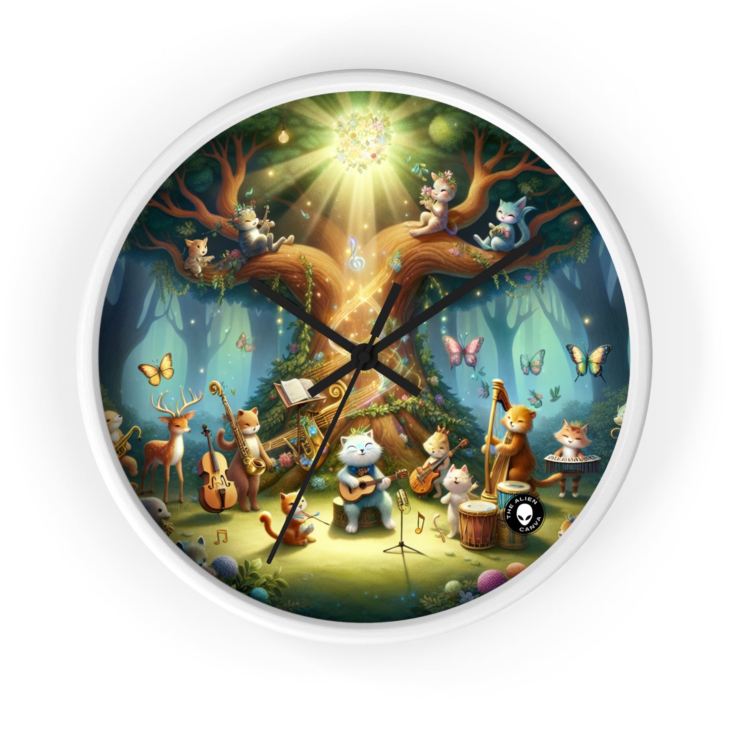 "Enchanted Forest Jam" - L'horloge murale extraterrestre